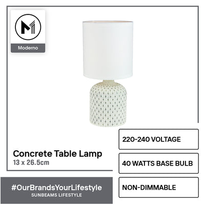MODERNO Premium Concrete Table Lamp
