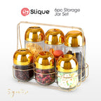 SIGNATURE by Slique Premium Kitchen Rack Metal Trivet | Napkin Holder | Fruit Basket | Utensil Holder | Tissue Roll Holder | Mug Rack | Pastry Stand - Gold Electroplate