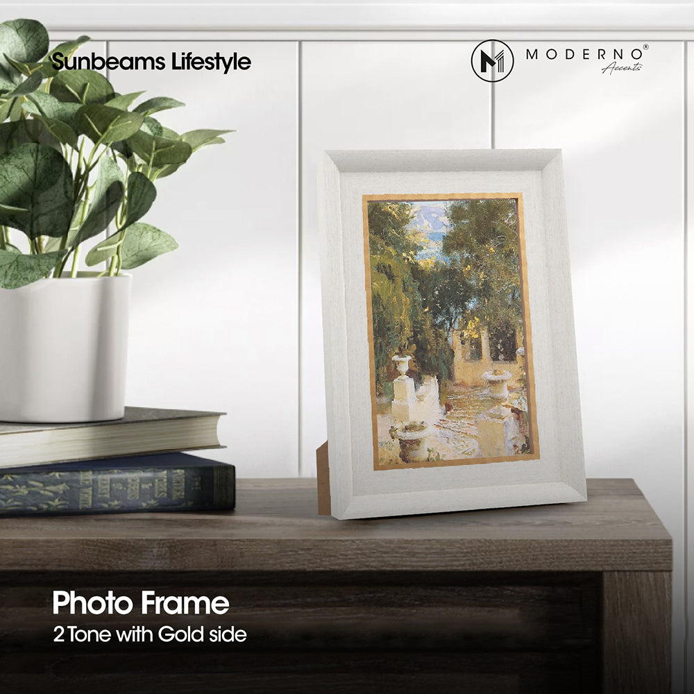 MODERNO Single Picture Frame - 2 Tone with Gold Side Photo Frame