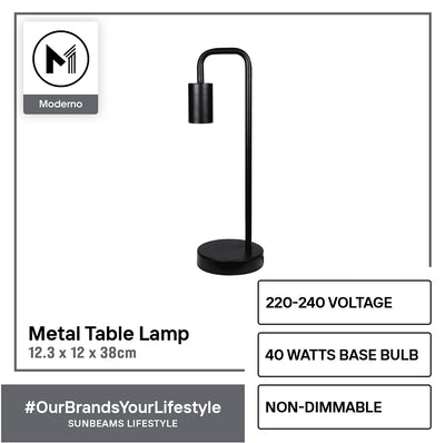 MODERNO Premium Industrial Design Metal Table Lamp