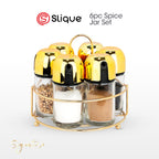 SIGNATURE by Slique Premium Kitchen Rack Metal Trivet | Napkin Holder | Fruit Basket | Utensil Holder | Tissue Roll Holder | Mug Rack | Pastry Stand - Gold Electroplate