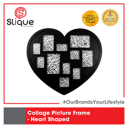 SLIQUE Collage Picture Frame - Heart Shaped Photo Display Picture Holde