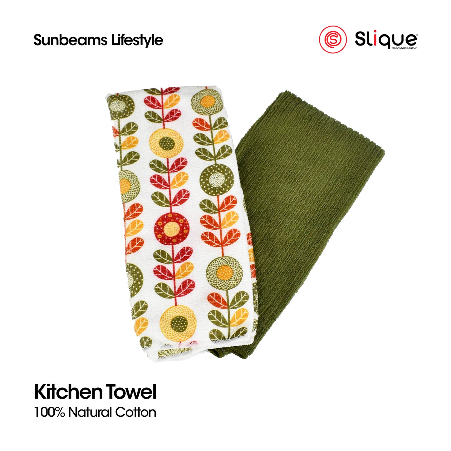 SLIQUE 100% Cotton Kitchen Towel Hand Towel