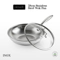 Crysalis Inox Tri-Ply Stainless Steel Fry Pan Sauce Pan Dutch Oven Induction Compatible Heavy Duty Professional Cookware