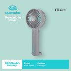 Quencha Portable Mini Fan 1200mAh High Speed Handheld Fan