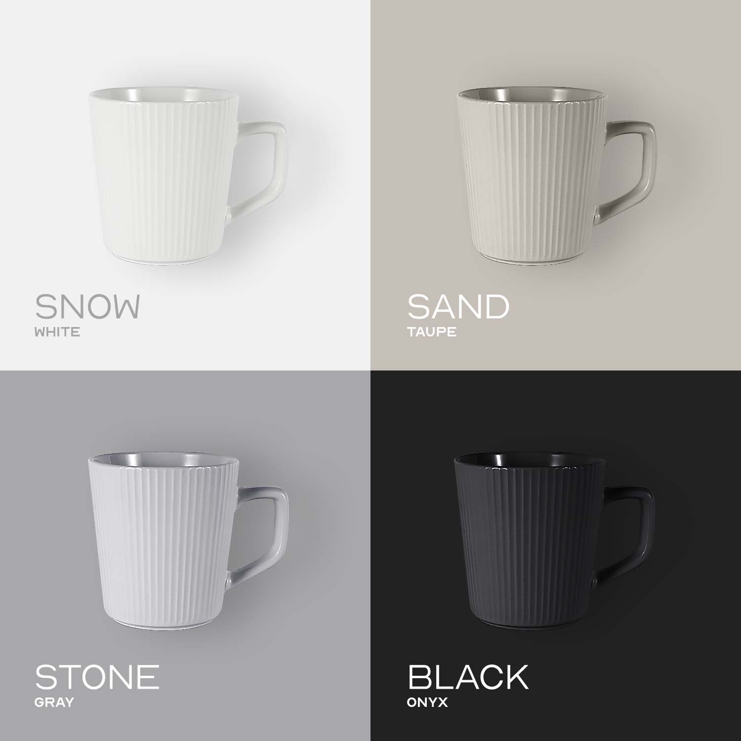 Quencha 325ml Chip Resistant Coffee Mug Porcelain Coffee Cup