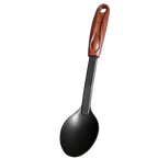 SLIQUE Wooden Nylon Kitchenware Cooking Ladle | Skimmer | Slotted Spoon | Egg Beater | Potato Smasher