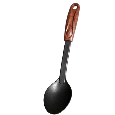 SLIQUE Wooden Nylon Kitchenware Cooking Ladle | Skimmer | Slotted Spoon | Egg Beater | Potato Smasher