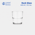 UNION GLASS Thailand Premium Clear Glass Rock Glass 440ml 15.5oz Set of 6