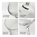 CRYSALIS Premium 12oz Pina Colada Glass Lead-Free Crystal Stemware Set of 2