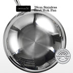 CRYSALIS INOX Stainless Steel Cookware Set - Honeycomb Non-Stick Frypan, Saucepan, Dutch Oven, Wok Pan