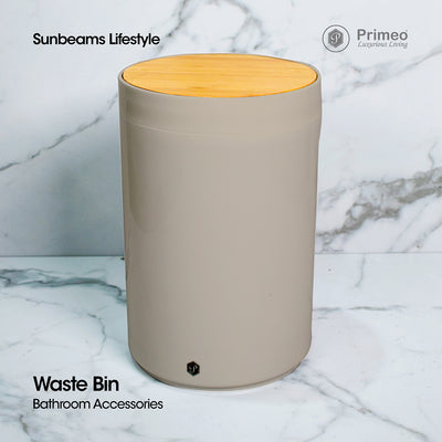 PRIMEO Premium Bamboo Waste Bin