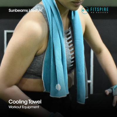FITSPIRE Microfiber Cooling Towel [Set of 2] PVA | Fabric 30x100cm Exercise | Fitness | Home Gym | Workout Equipment | Yoga Amazing Gift Idea For Any Occasion!