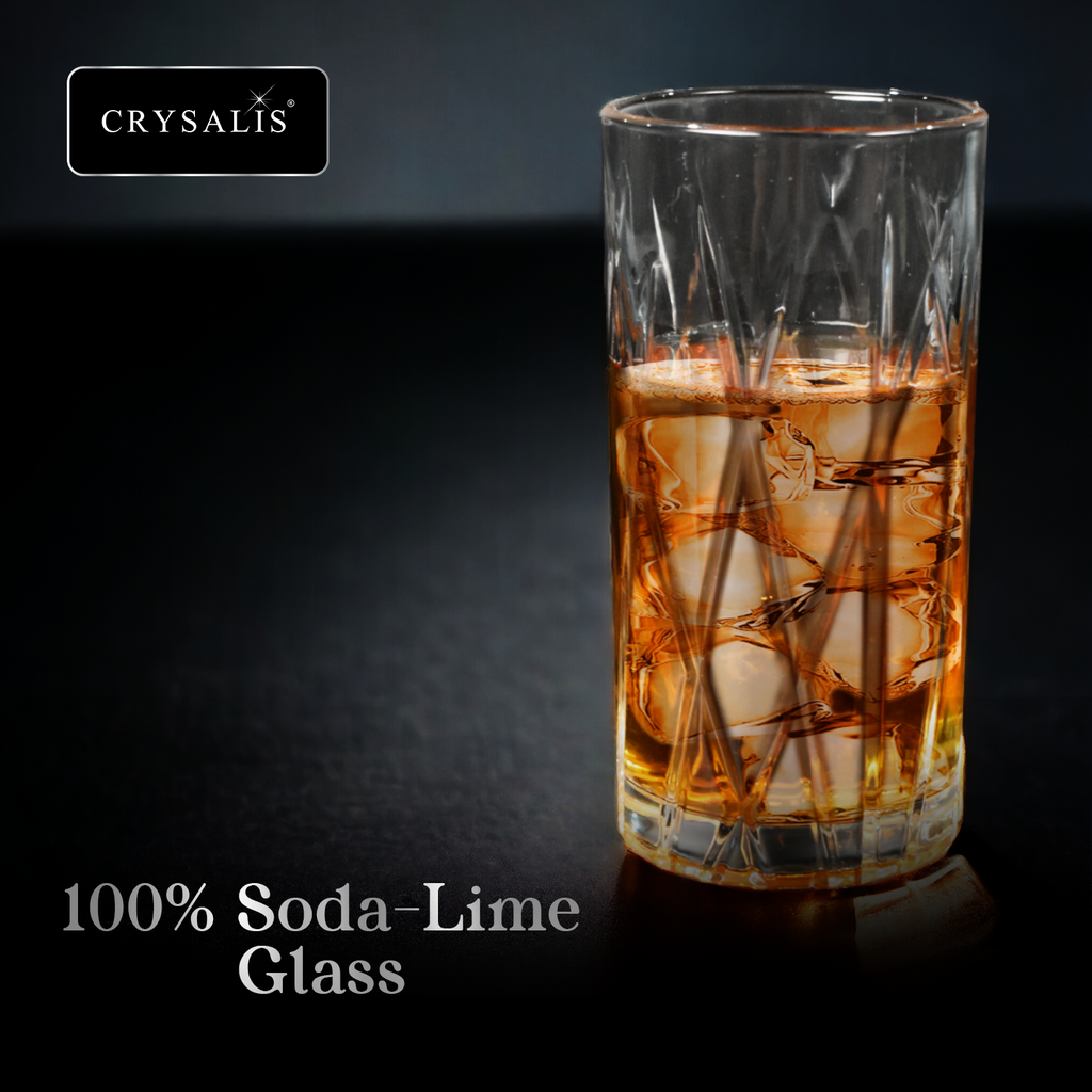 CRYSALIS Royalty Highball Glass 4pcs Set 390ml | 14oz