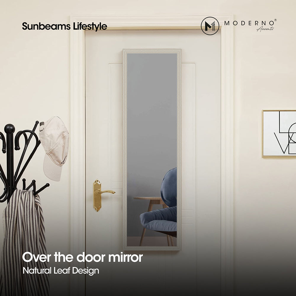 MODERNO Over The Door Mirror Made of Polystyrene Perfect display for Living Room, Bedroom, Study Room, Bathroom, and Entryway Door