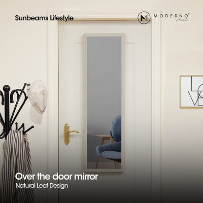 MODERNO Over The Door Mirror Made of Polystyrene Perfect display for Living Room, Bedroom, Study Room, Bathroom, and Entryway Door
