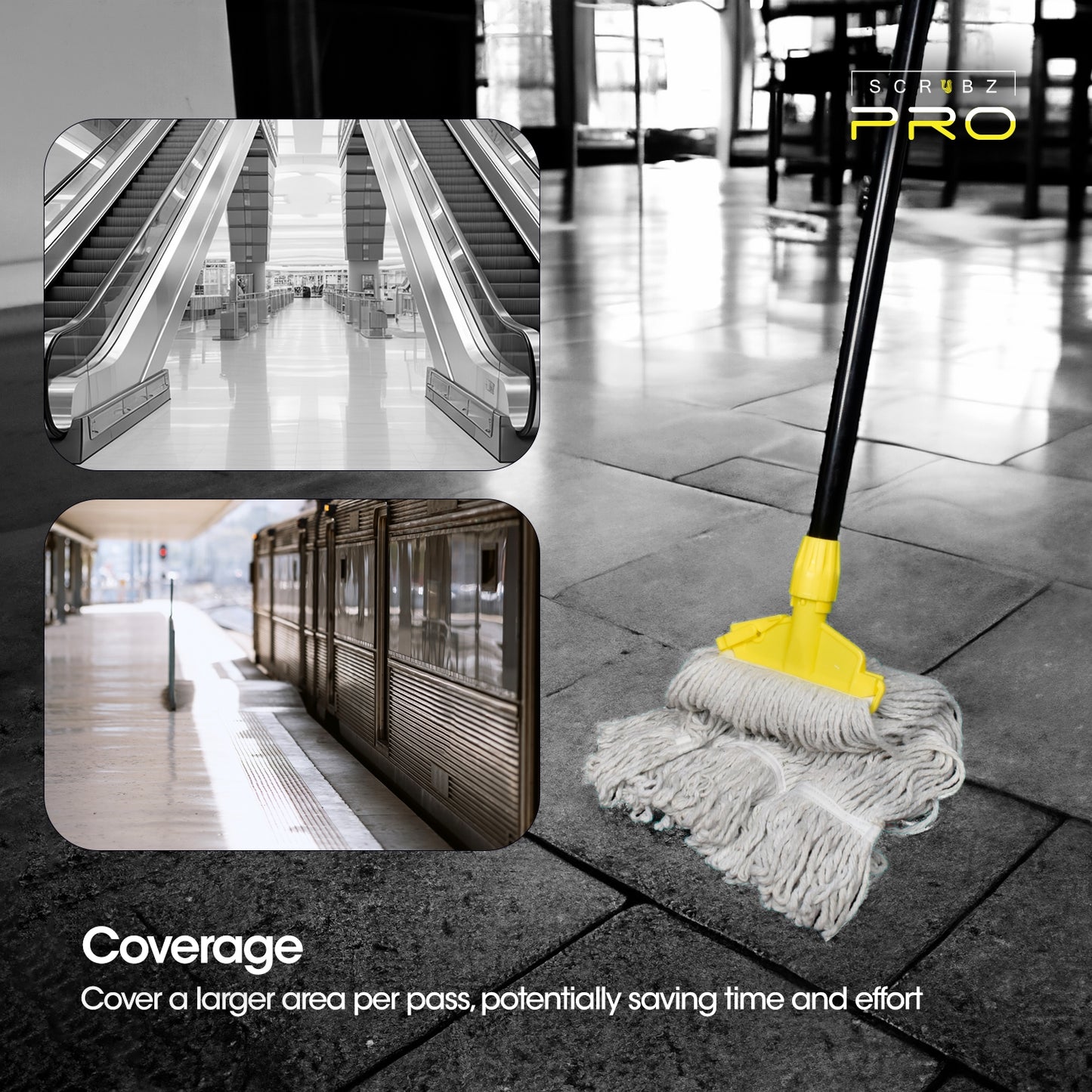 SCRUBZ Pro Wet Cotton Mop Combo 20oz, Floor mop