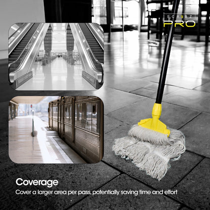 SCRUBZ Pro Wet Cotton Mop Combo 20oz, Floor mop