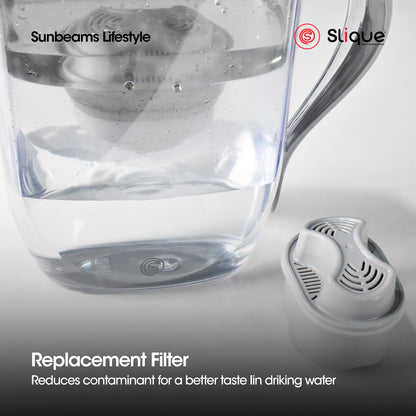 SLIQUE Water Filter Pitcher 1200mL w/ 1pc Filter Cartridge