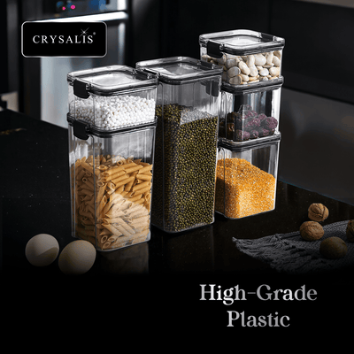 CRYSALIS Premium Food Container Square |  PP Plastic with Silicone Gasket
