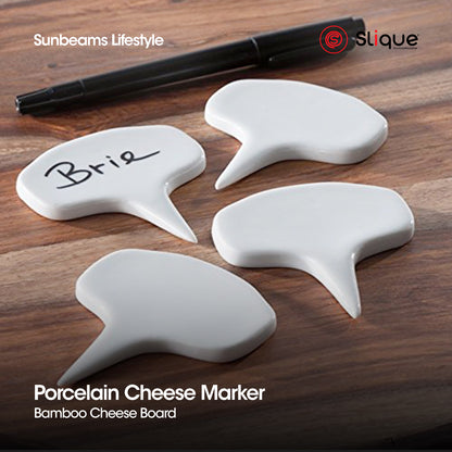 SLIQUE Porcelain Cheese Marker [Set of 6]