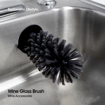 CRYSALIS Premium Wine Glass Brush Cleaning Essentials