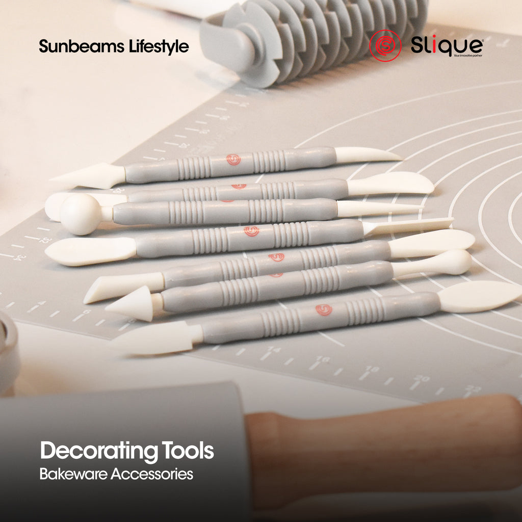 SLIQUE Premium Cake, Cupcake Decorating, Sculpting & Shaping Tool  Set of 8