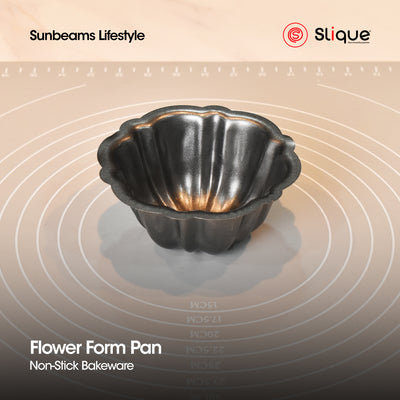 SLIQUE Premium Non-Stick Flower Muffin Pan Oven Safe 12x12x5cm