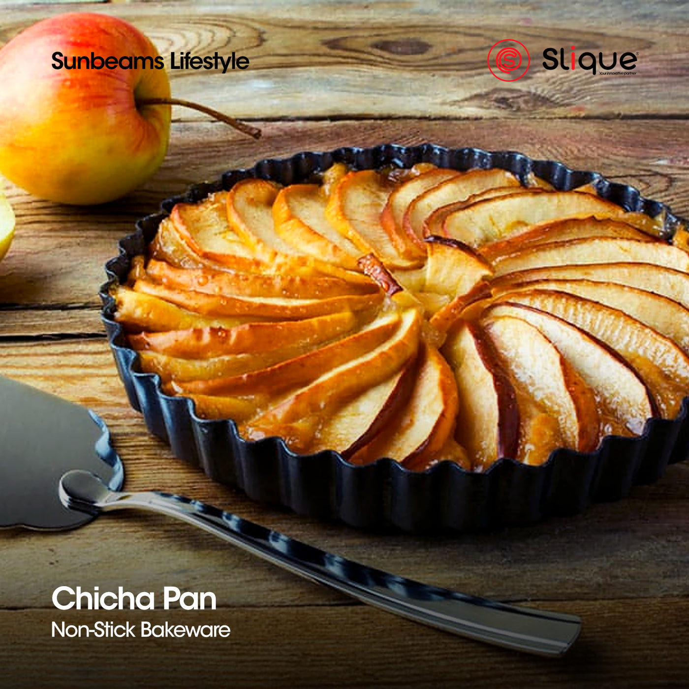 SLIQUE Premium Non-Stick Chicha Pan Oven Safe 30x30x2cm