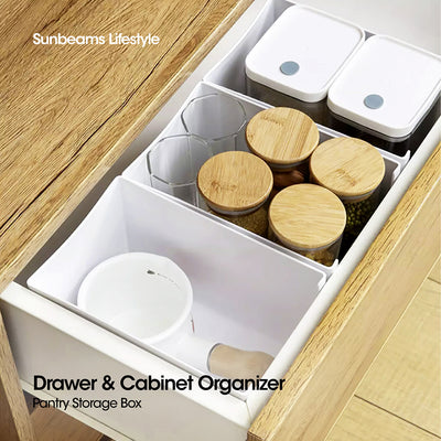 NEST DESIGN LAB Storage Organizer Drawer | Pantry | Food PP Plastic Perfect for Kitchen Cabinet Amazing Gift Idea For Any Occasion!