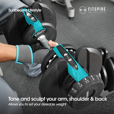 FITSPIRE Adjustable Dumbbell Steel | Exercise | Fitness | Home Gym | Workout Equipment | Yoga Amazing Gift Idea For Any Occasion!