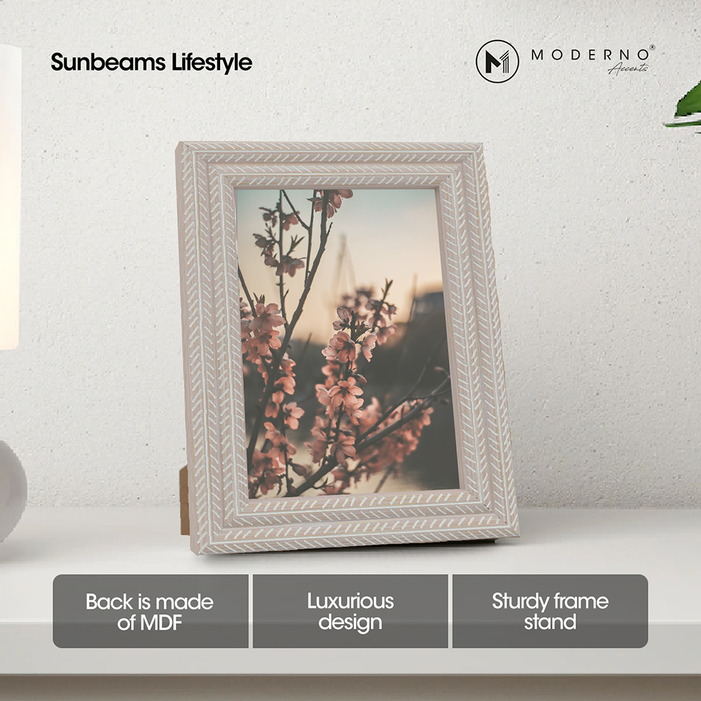 MODERNO Single Picture Frame Made of Fiberboard Perfect display for Living Room, Bedroom, Study Room, Counter top, Tabletop