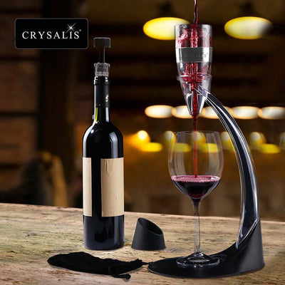 CRYSALIS Premium Wine Accessories Tools Set of 5 Modern Italian Design Amazing Gift Idea For Any Occasion!