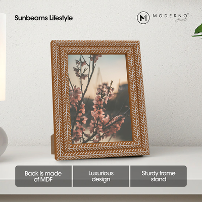 MODERNO Single Picture Frame Made of Fiberboard Perfect display for Living Room, Bedroom, Study Room, Counter top, Tabletop