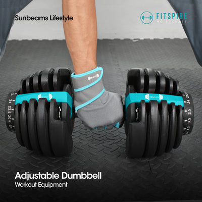FITSPIRE Adjustable Dumbbell Steel | Exercise | Fitness | Home Gym | Workout Equipment | Yoga Amazing Gift Idea For Any Occasion!