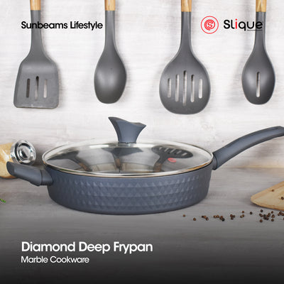 SLIQUE Premium Diamond Cookware Deep Frypan 30cm