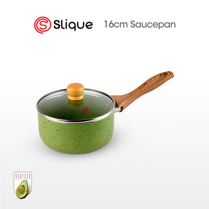 SLIQUE Avotech Marble Non-Stick Cookware – Fry Pan, Saucepan & Dutch Oven (16–28cm) | Induction Base | Scratch-Resistant Coating