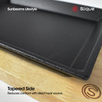 [Official] Slique GRILLERZ Cast Iron Sizzling Plate w/ Rubberwood Base - Restaurant Grade Serving Tray, Induction Ready