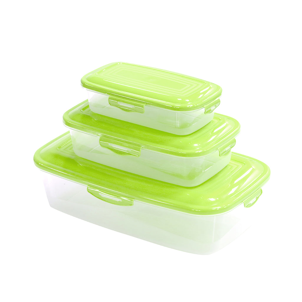 OSH Rectangle Food Container 3-Piece Set 34x21x11.5cm
