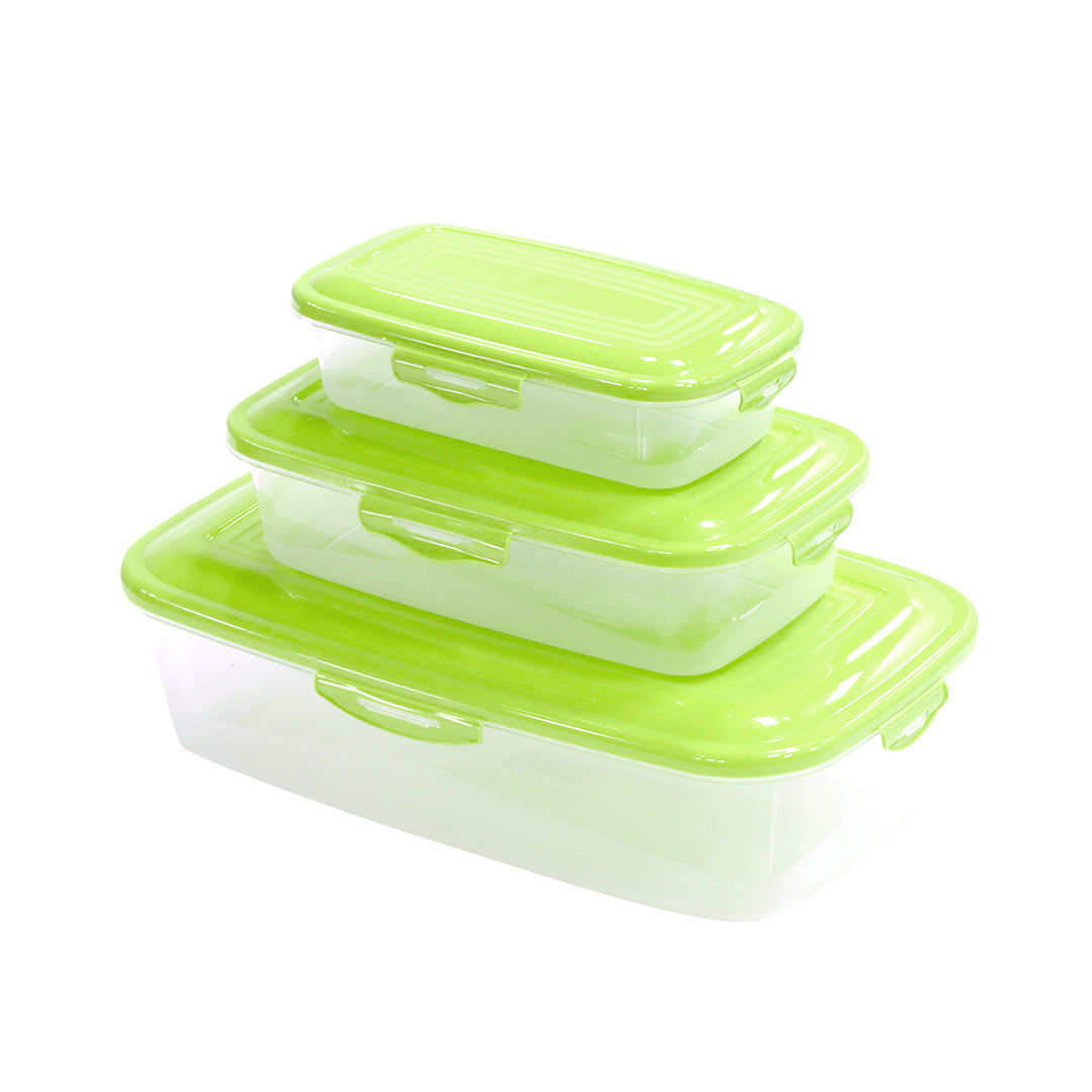 OSH Rectangle Food Container 3-Piece Set 34x21x11.5cm