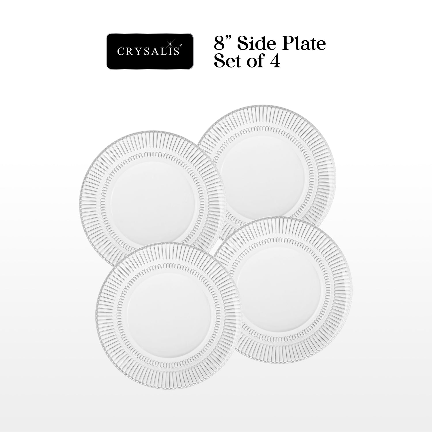 Crysalis Linear Glassware Collection Dinner Plates Bowls Coffee Mugs Glass Cups Set