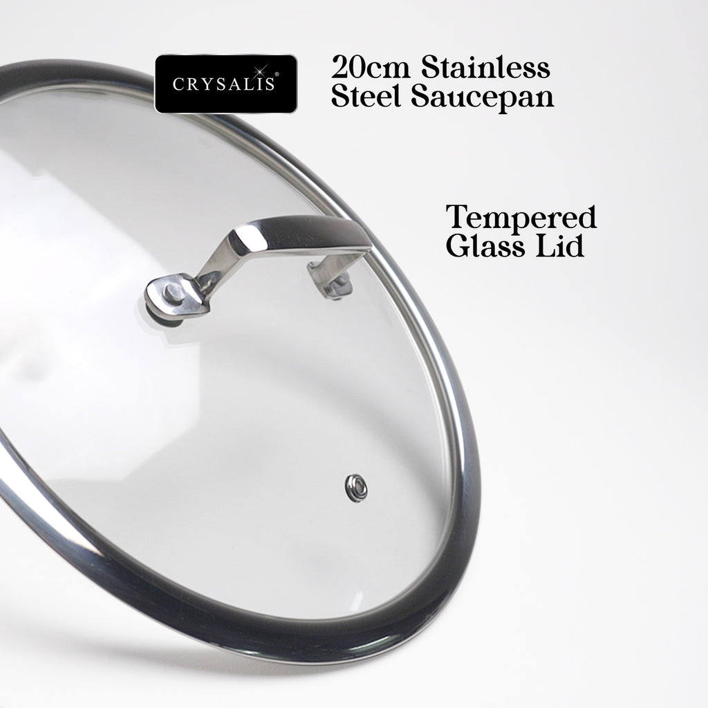 CRYSALIS INOX Stainless Steel Cookware Collection - Honeycomb Non-Stick Frypan, Saucepan, Dutch Oven, Wok Pan