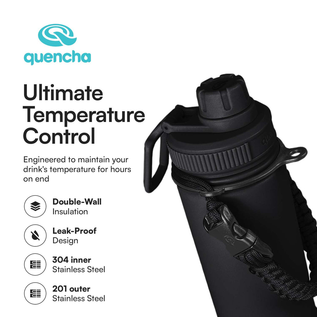 Quencha 18oz. & 37oz. Insulated Tumbler + Portable Cooling Fan – Perfect for Travel, Commute & Outdoors
