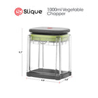 Slique AvoTech 1000ml Push Down Vegetable Chopper — Multi-Function Dicer, Onion & Fruit Cutter Kitchen Tool
