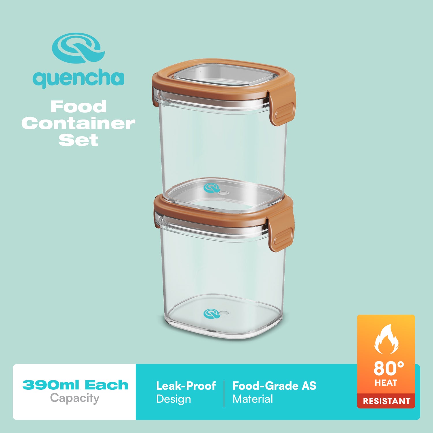 Quencha 230ml food storage container set