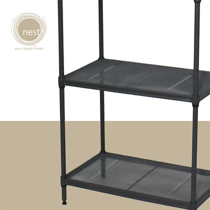 Nest Design Lab Premium Mini Steel Rack Black 4 Layer