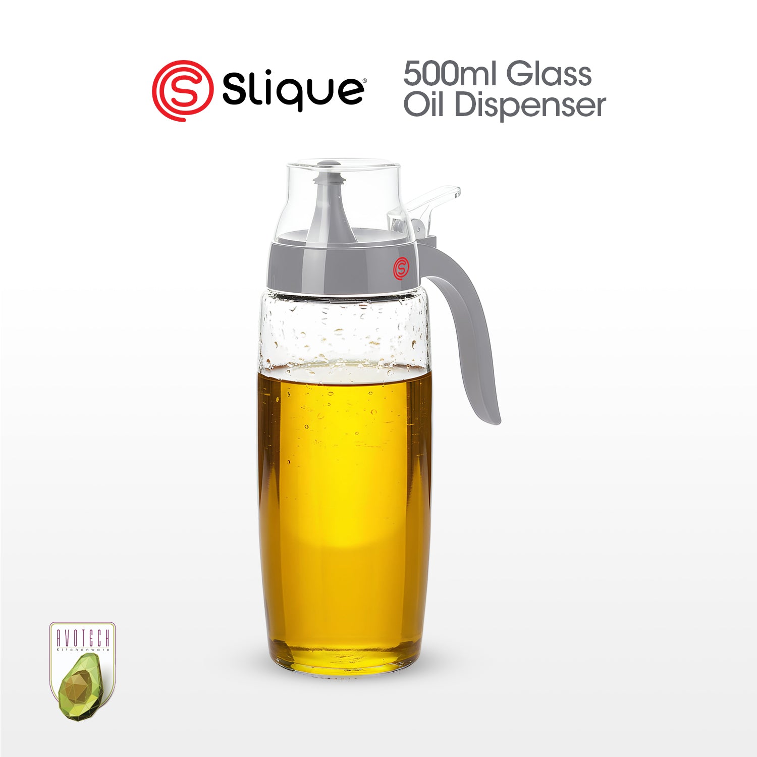 Slique AVOTECH Condiment Set Collection Oil Dispenser Spice Jars Salt & Pepper Set Kitchen Organizer