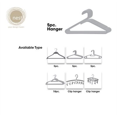 NEST DESIGN LAB Premium Flocking Hanger Set of 5 Amazing Gift Idea For Any Occasion!