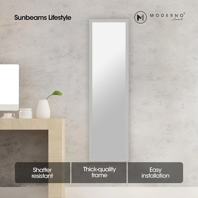 MODERNO Over The Door Mirror Made of Polystyrene Perfect display for Living Room, Bedroom, Study Room, Bathroom, and Entryway Door