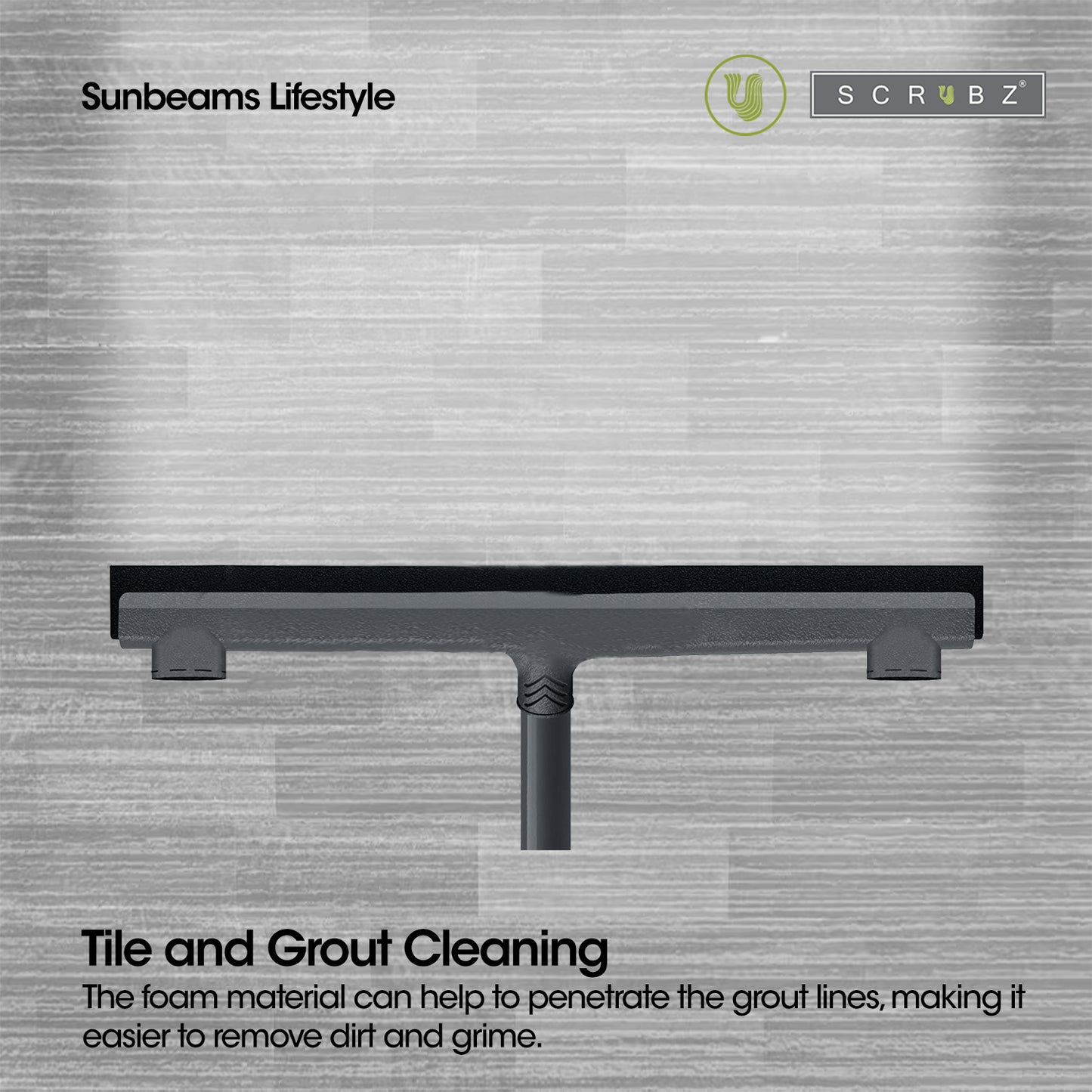 SCRUBZ Premium Floor Wiper, Rubber Blade/Foam Floor Sweeper